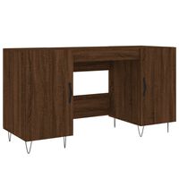 vidaXL Psací stůl hnědý dub 140 x 50 x 75 cm kompozitní dřevo