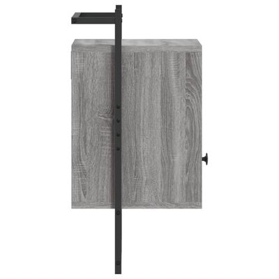 vidaXL Noční stolek nástěnný šedý sonoma 40x30x61 cm kompozitní dřevo