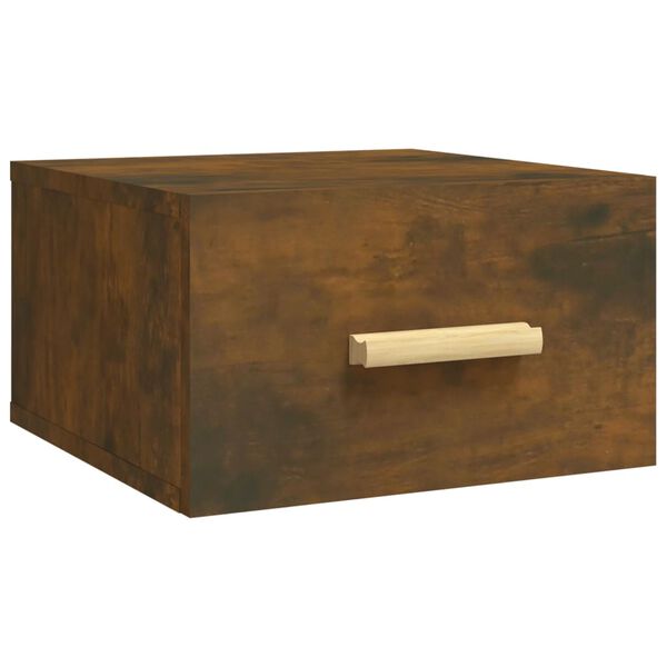 vidaXL N&aacute;stěnn&yacute; nočn&iacute; stolek kouřov&yacute; dub 35 x 35 x 20 cm