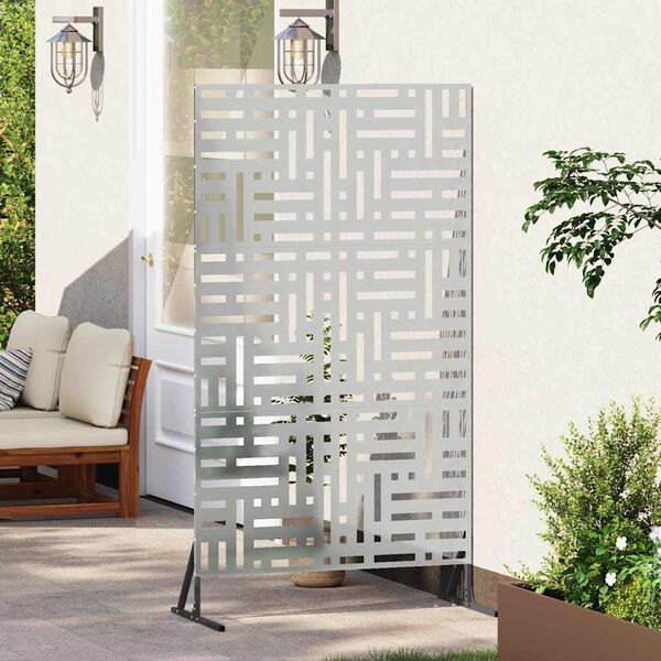 vidaXL Obrazovka pro soukromí Šedá 100 x 50 x 180 cm Ocel