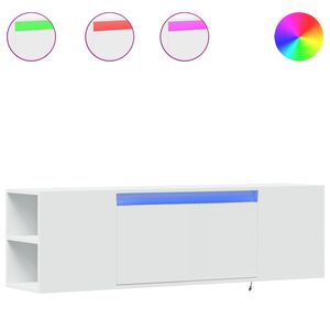 vidaXL N&aacute;stěnn&aacute; TV skř&iacute;ňka s LED osvětlen&iacute;m b&iacute;l&aacute; 135 x 31 x 39,5 cm