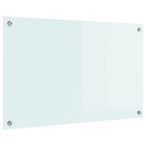 vidaXL Kuchyňsk&aacute; z&aacute;stěna B&iacute;l&aacute; 80 x 50 cm tvrzen&eacute; sklo