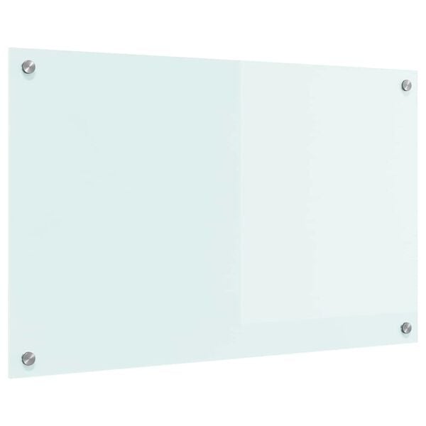 vidaXL Kuchyňská zástěna Bílá 80 x 50 cm tvrzené sklo