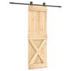 vidaXL Posuvn&eacute; dveře Přirozen&aacute; a čern&aacute; 70 x 210 cm