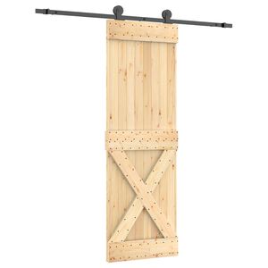 vidaXL Posuvn&eacute; dveře Přirozen&aacute; a čern&aacute; 70 x 210 cm