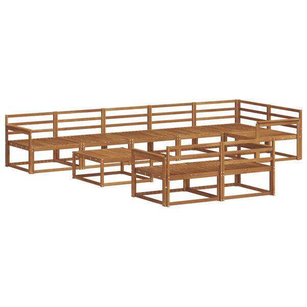 vidaXL Venkovn&iacute; pohovkov&aacute; souprava 9 pcs Př&iacute;rodn&iacute;