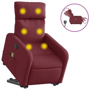 vidaXL Elektrick&eacute; zvedac&iacute; mas&aacute;žn&iacute; polohovac&iacute; křeslo v&iacute;nov&eacute; textil