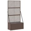 vidaXL Zahradn&iacute; trel&aacute;žov&yacute; květin&aacute;č Hněd&aacute; 70 x 30 x 135 cm Kov