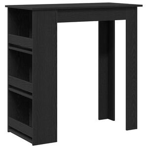 vidaXL Barov&yacute; stůl s &uacute;ložn&yacute;m reg&aacute;lem Dub čern&yacute; 102x50x103,5 cm