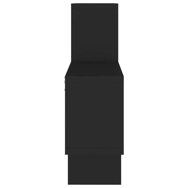 vidaXL N&aacute;stěnn&aacute; police ve tvaru auta čern&aacute; 82 x 15 x 51 cm dřevotř&iacute;ska