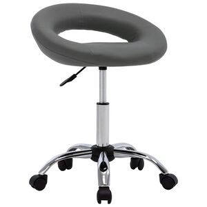 vidaXL Pracovn&iacute; židle na kolečk&aacute;ch &scaron;ed&aacute; uměl&aacute; kůže