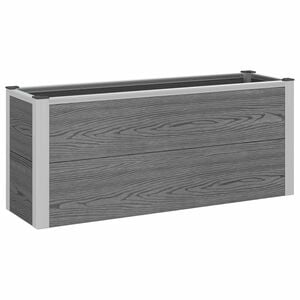 vidaXL Zahradn&iacute; vyv&yacute;&scaron;en&yacute; z&aacute;hon &Scaron;ed&aacute; 100 x 30 x 42 cm WPC a hlin&iacute;k