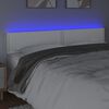vidaXL Čelo postele s LED b&iacute;l&eacute; 180x5x78/88 cm uměl&aacute; kůže