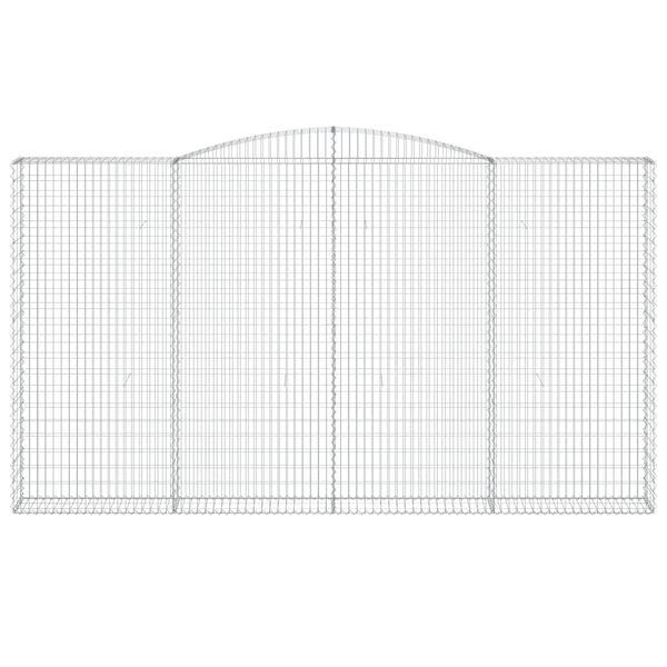 vidaXL Klenuté gabionové koše 9 ks 400x30x220/240cm pozinkované železo