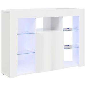 vidaXL Rohov&yacute; LED TV stojan 100x40x68cm Vysoce leskl&aacute; b&iacute;l&aacute;