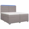 vidaXL Postel boxspring s matrac&iacute; s čelo Taupe 200 x 200 cm Textil