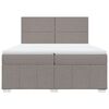 vidaXL Box spring postel s matrac&iacute; taupe 200x200 cm textil