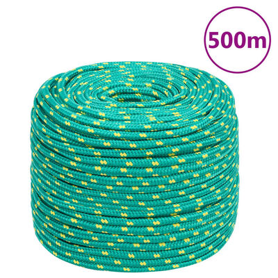 vidaXL Lodní lano zelené 10 mm 500 m polypropylen