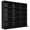 vidaXL Skř&iacute;ňka na CD čern&aacute; s vysok&yacute;m leskem 100x23x89,5 cm dřevotř&iacute;ska