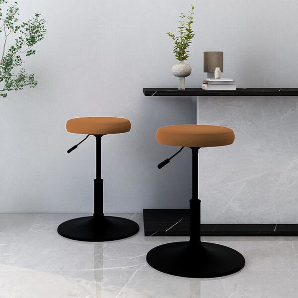 vidaXL j&iacute;deln&iacute; židle 2 ks hněd&eacute; samet