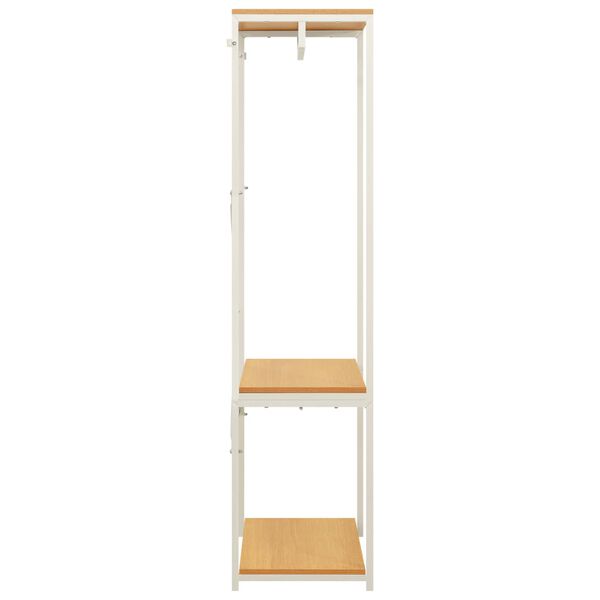 vidaXL Šatní skříň bílá a dub 60 x 40 x 167 cm kov a dřevotříska