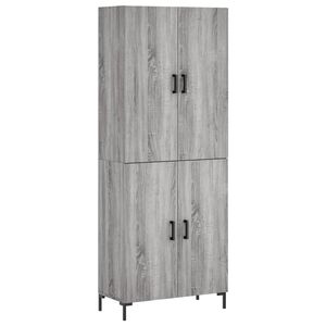 vidaXL Skř&iacute;ň highboard &scaron;ed&aacute; sonoma 69,5 x 34 x 180 cm kompozitn&iacute; dřevo