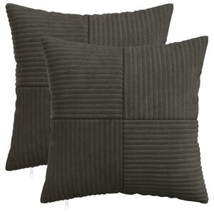 vidaXL Povlak na pol&scaron;t&aacute;ř 2 pcs ALMELO Antracitov&aacute; 30 x 30 cm man&scaron;estr