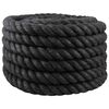 vidaXL Jutov&eacute; lano 60 mm Čern&aacute; 100% jute Tossa