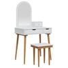 vidaXL Sada toaletn&iacute;ho stolu FAUSKE 4 pcs B&iacute;l&aacute; 76 x 50 x 143 cm