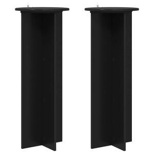 vidaXL Stojan na rostliny 2 pcs Čern&aacute; &Oslash;40 x 100 cm Kompozitn&iacute; dřevo