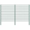 vidaXL Plotov&yacute; panel se sloupky železn&yacute; 349 x 200 cm zelen&yacute;