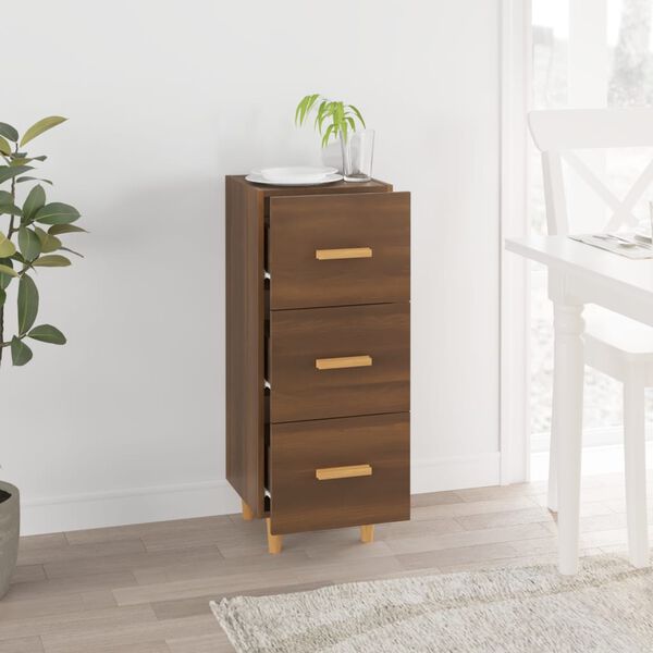 vidaXL Příborník Hnědý dub 34,5 x 34 x 90 cm kompozitní dřevo