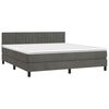 vidaXL Box spring postel s matrac&iacute; tmavě &scaron;ed&aacute; 180x200 cm samet