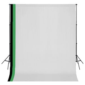 vidaXL Fotografick&aacute; sada 3 bavlněn&aacute; pozad&iacute; a nastaviteln&yacute; r&aacute;m 3 x 3 m