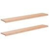vidaXL Parapety 2 ks Př&iacute;rodn&iacute; 160 x 25 x 2 cm Masivn&iacute; bukov&eacute; dřevo