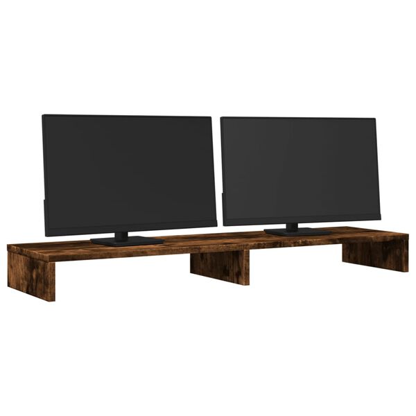vidaXL Stojan na monitor kouřový dub 100 x 27 x 10 cm kompozitní dřevo
