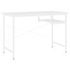 vidaXL PC stůl b&iacute;l&yacute; 105 x 55 x 72 cm MDF a kov