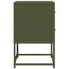 vidaXL Noční stolek olivově zelený 36 x 39 x 60,5 cm ocel