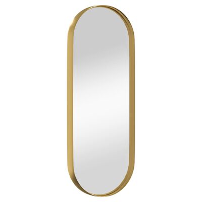 vidaXL Nástěnné zrcadlo zlaté 15x40 cm oválné