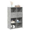 vidaXL Skř&iacute;ň highboard betonově &scaron;ed&aacute; 80x42,5x124 cm kompozitn&iacute; dřevo