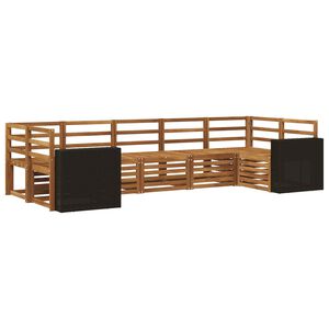 vidaXL Rohov&aacute; sofa sada 7 pcs Př&iacute;rodn&iacute; Masivn&iacute; ak&aacute;tov&eacute; dřevo