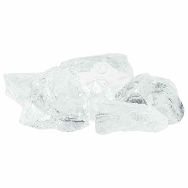 vidaXL Zahradn&iacute; kameny B&iacute;l&aacute; 12 cm Sklo