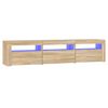 vidaXL TV skř&iacute;ňka s LED osvětlen&iacute;m dub sonoma 180x35x40 cm