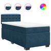 vidaXL Box spring postel s matrac&iacute; modr&aacute; 90 x 200 cm samet
