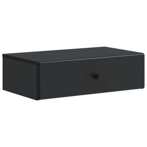 vidaXL N&aacute;stěnn&yacute; bočn&iacute; stůl Čern&aacute; 59 x 34,5 x 17 cm Kompozitn&iacute; dřevo
