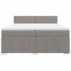 vidaXL Box spring postel s matrac&iacute; taupe 200x200 cm textil