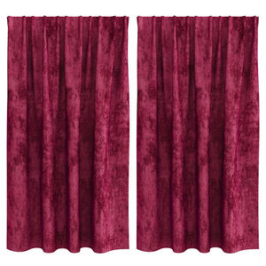 vidaXL Sametov&eacute; z&aacute;věsy 2 pcs v&iacute;nov&aacute; červen&aacute; 140 x 140 cm samet