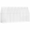 vidaXL Klec pro kr&aacute;l&iacute;ky Stř&iacute;brn&aacute; 400 x 100 x 210 cm Pozinkovan&aacute; ocel