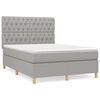 vidaXL Box spring postel s matrac&iacute; světle &scaron;ed&aacute; 140 x 190 cm textil