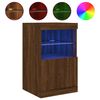 vidaXL Př&iacute;born&iacute;k s LED osvětlen&iacute;m hněd&yacute; dub 41 x 37 x 67 cm